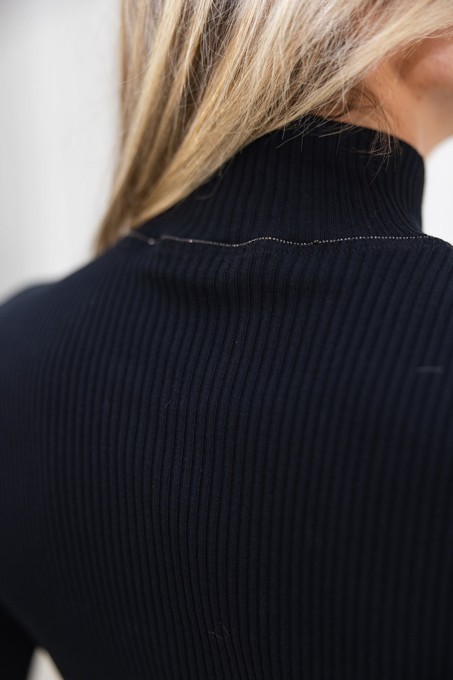 Turtleneck Ribbed T-Shirt