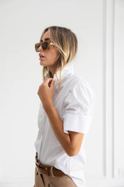 Finamore White Cotton Poplin Shirt