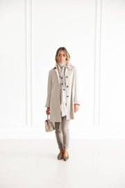 Diane Firsten Houndstooth Cashmere Country Coat