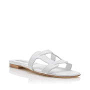 MANOLO BLAHNIK GRELLANU FLAT - WHITE
