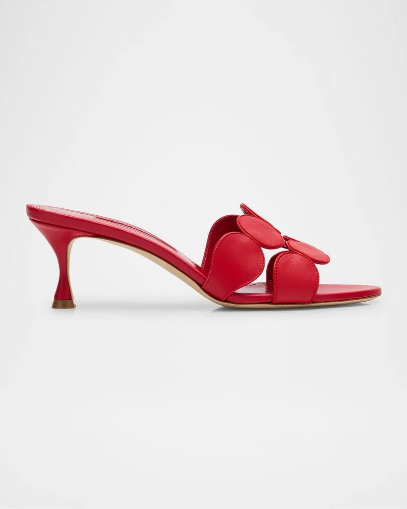 MANOLO BLAHNIK HARIBALMU NAPPA LEATHER - RED