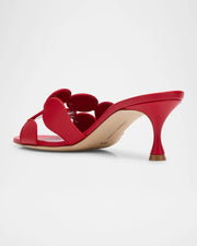 MANOLO BLAHNIK HARIBALMU NAPPA LEATHER - RED